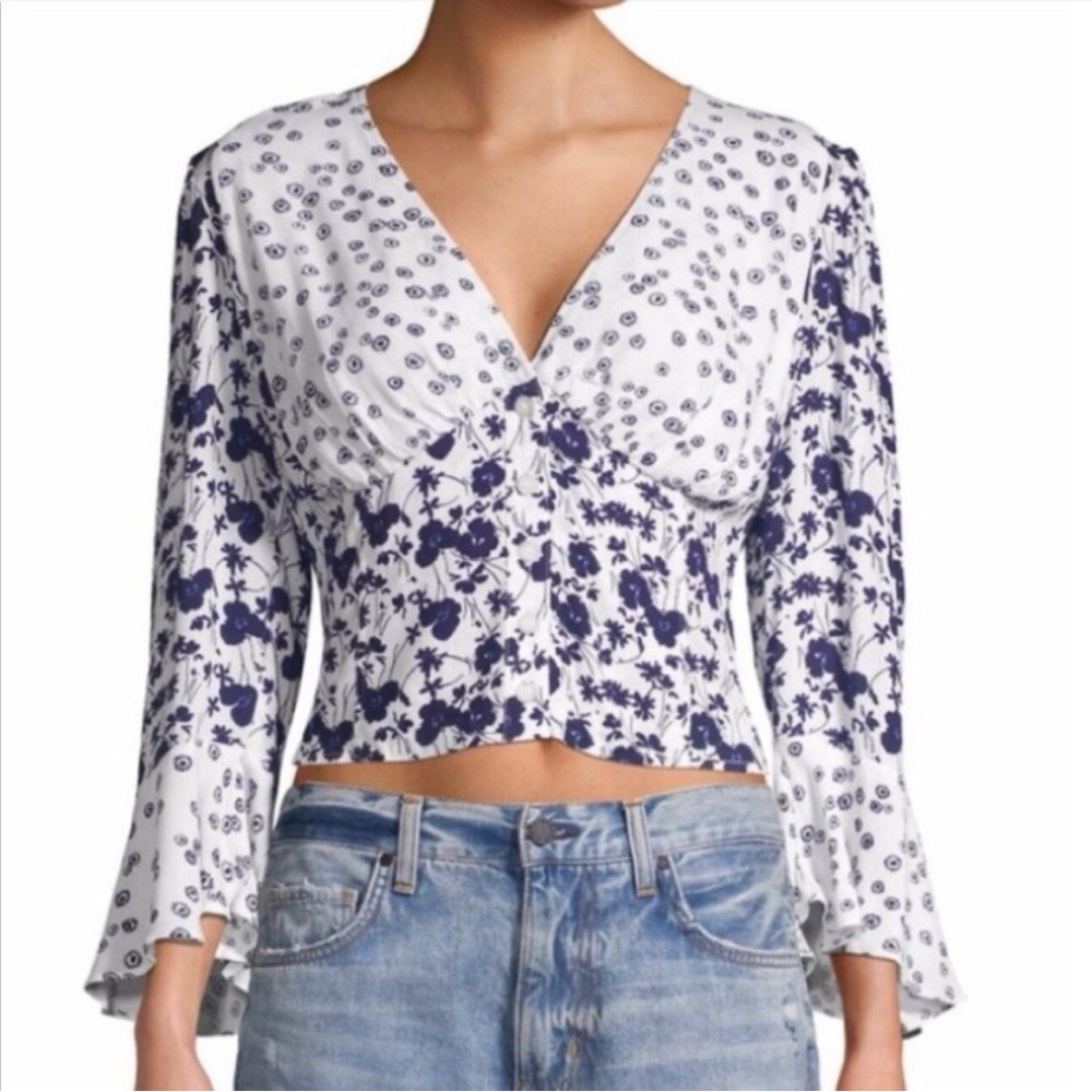 FREE PEOPLE‎ Floral Blouse